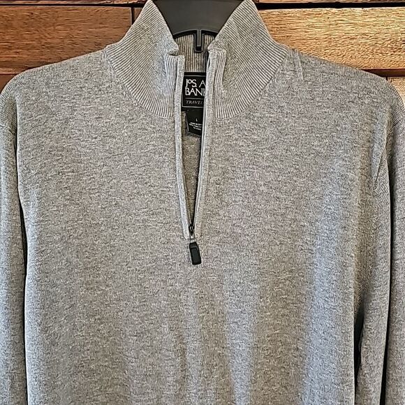 Jos. A. Bank Traveler Mens 1/4 zip pullover sweater, Size Large, New Without Tag - Picture 4 of 8